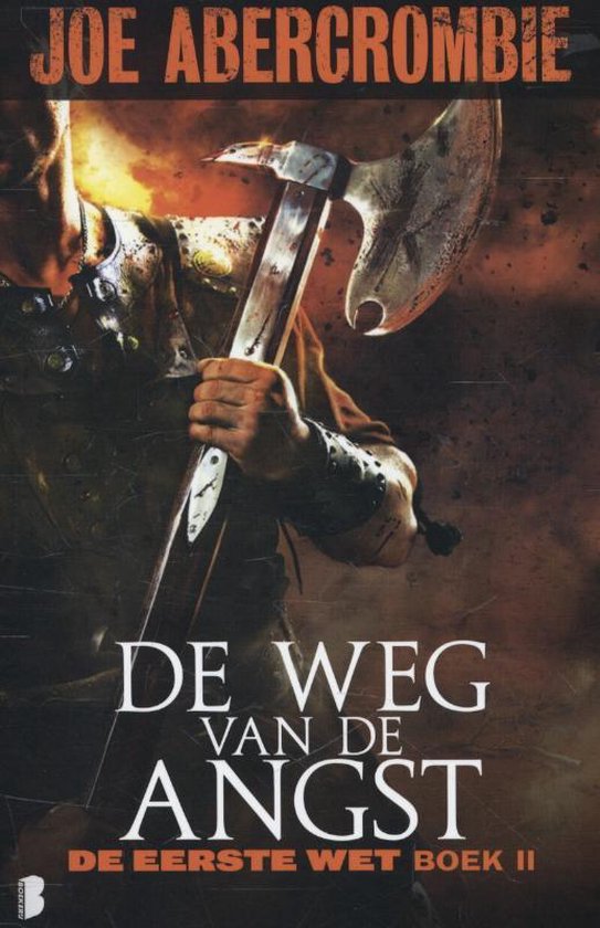 Nederlandse boekomslag van De weg van de angst door Joe Abercrombie